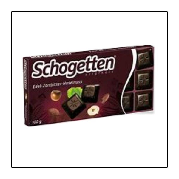 Schhogetten fijne pure chocolade met hazelnoot	100 g