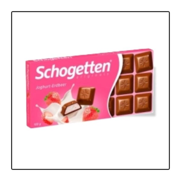 Schogetten chocoladereep yoghurt/aardbei	100 g