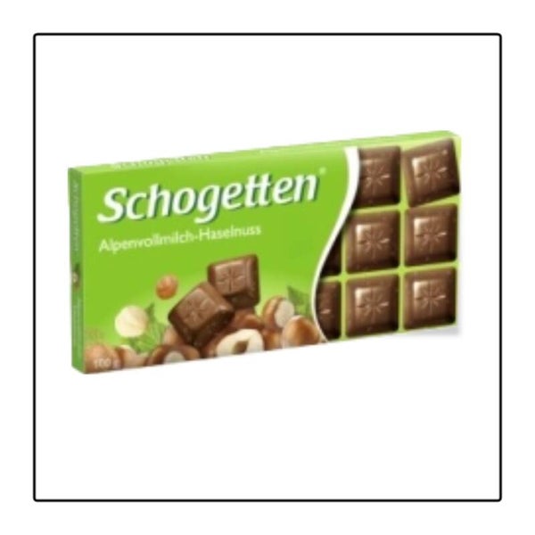 Schogetten Alpenmelkchocolade met noten	100 g