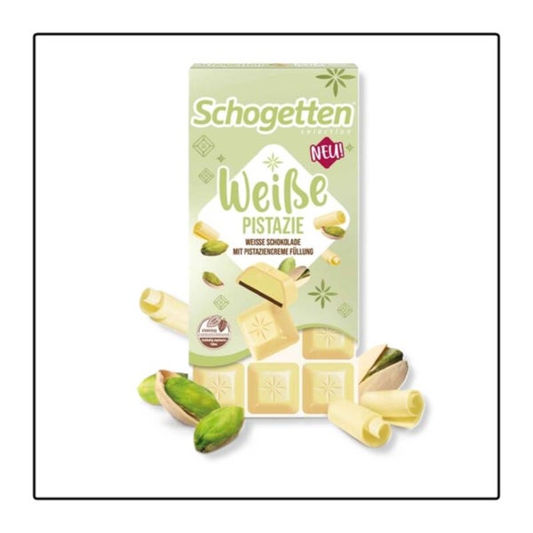 Schogetten witte pistache chocoladereep	100 g