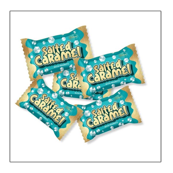 Vobro Caramelli gezouten karamel met pinda's 10 stuks