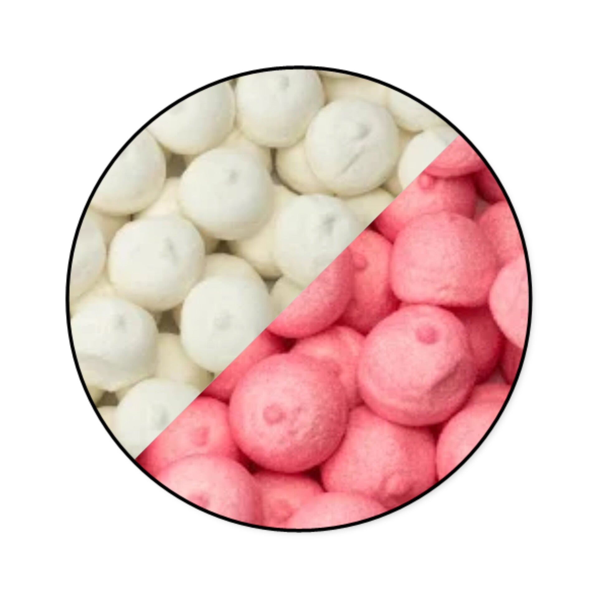 Spekbollen roze / wit 2 x 5 stuks