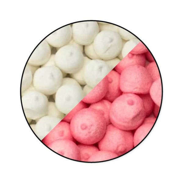 Spekbollen roze / wit 2 x 5 stuks