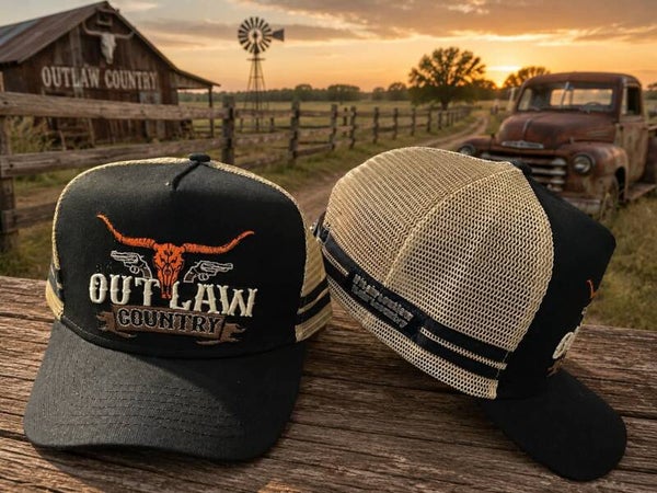 trucker hat/brown banner