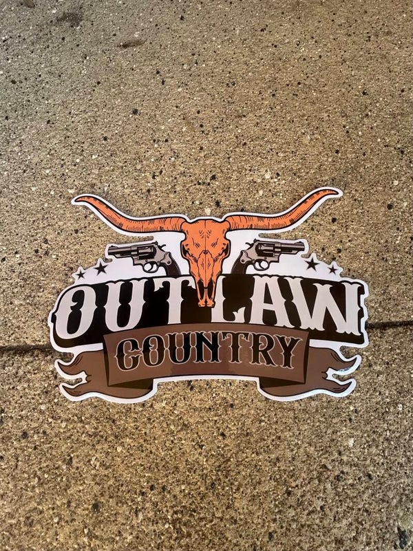 Outlaw Country Signature Sticker