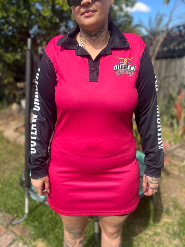 women’s pink fishing dress
