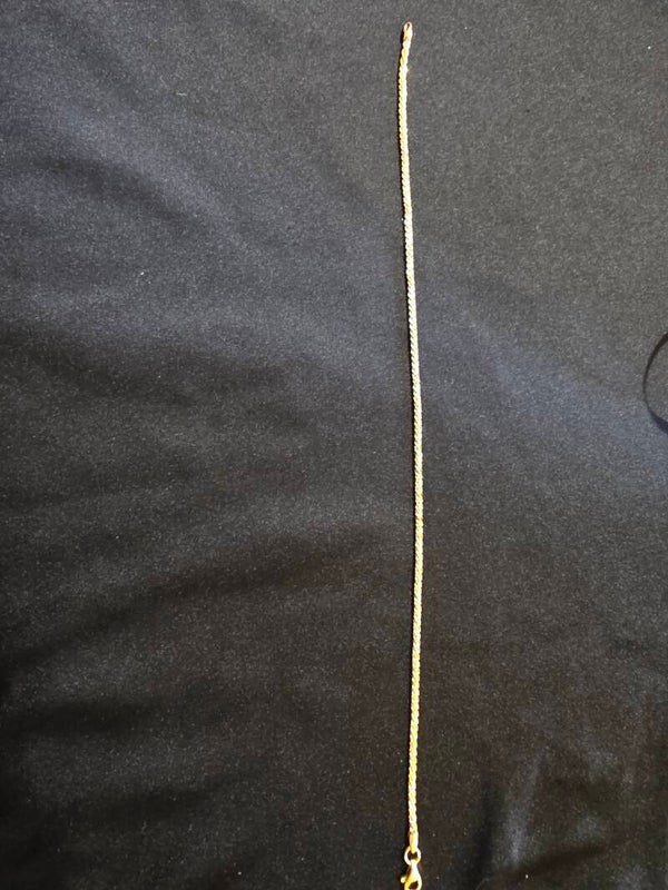 9" 2mm 2-Tone Gold Rope Bracelet / Anklet