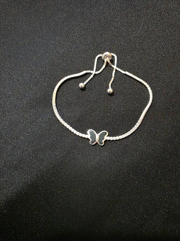 7 1/2" 2mm Butterfly adjustable Bracelet
