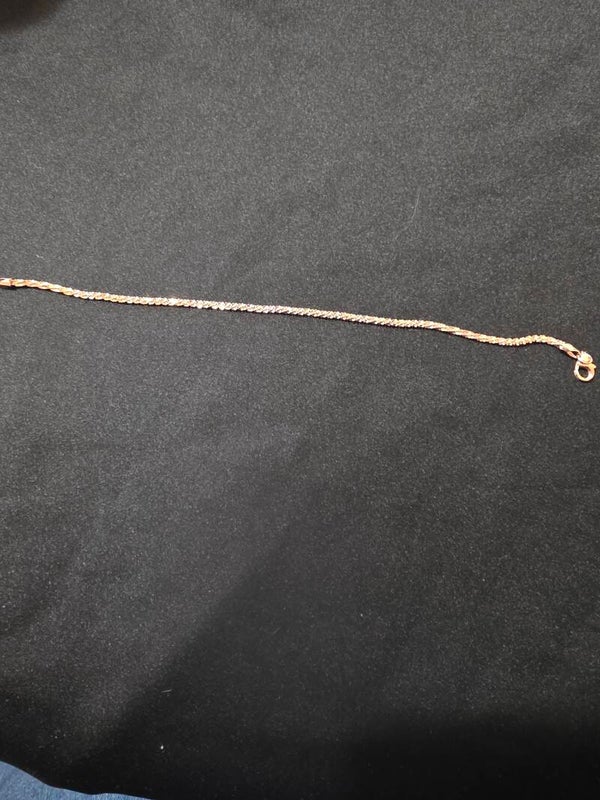 7 1/2" 2mm Rose Gold Rope Bracelet