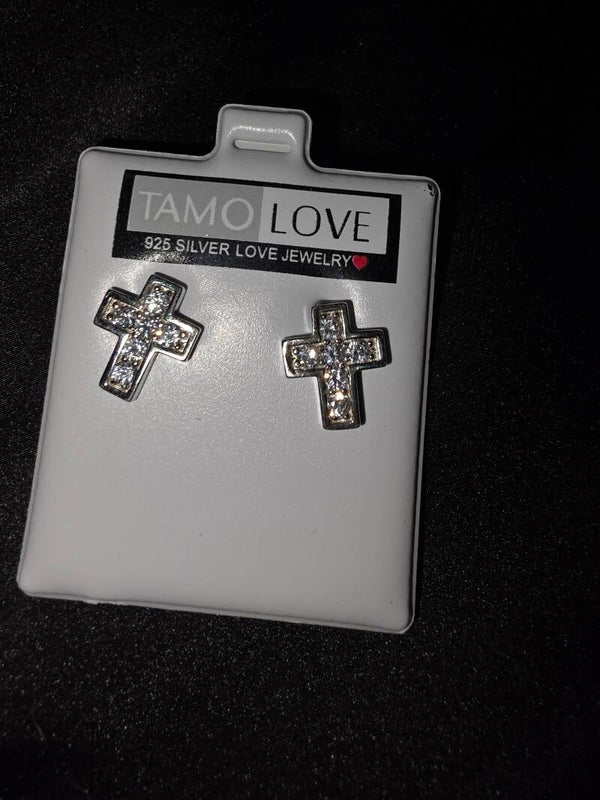 Cross Crystal Earrings