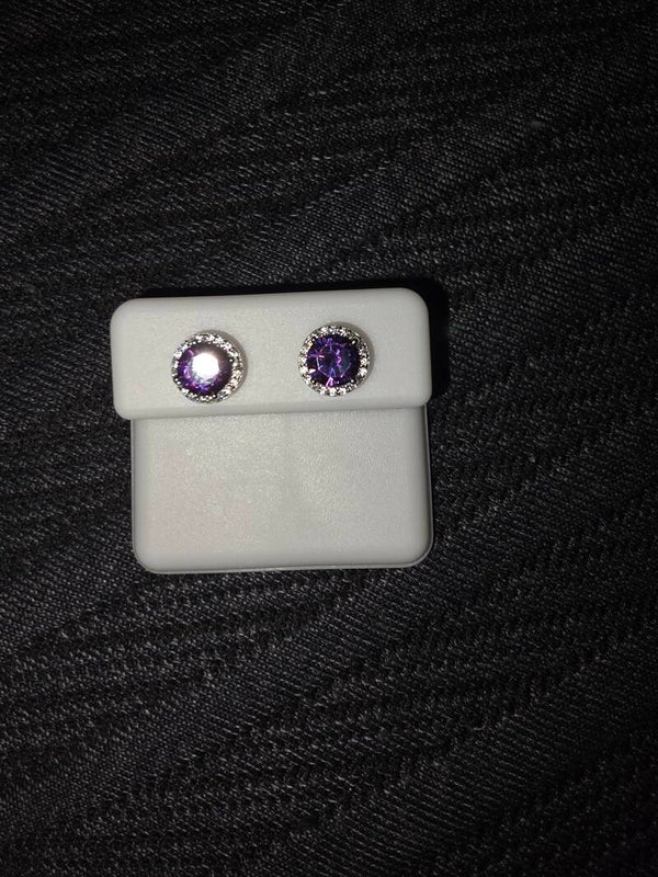 6mm Amethyst Nano Earrings