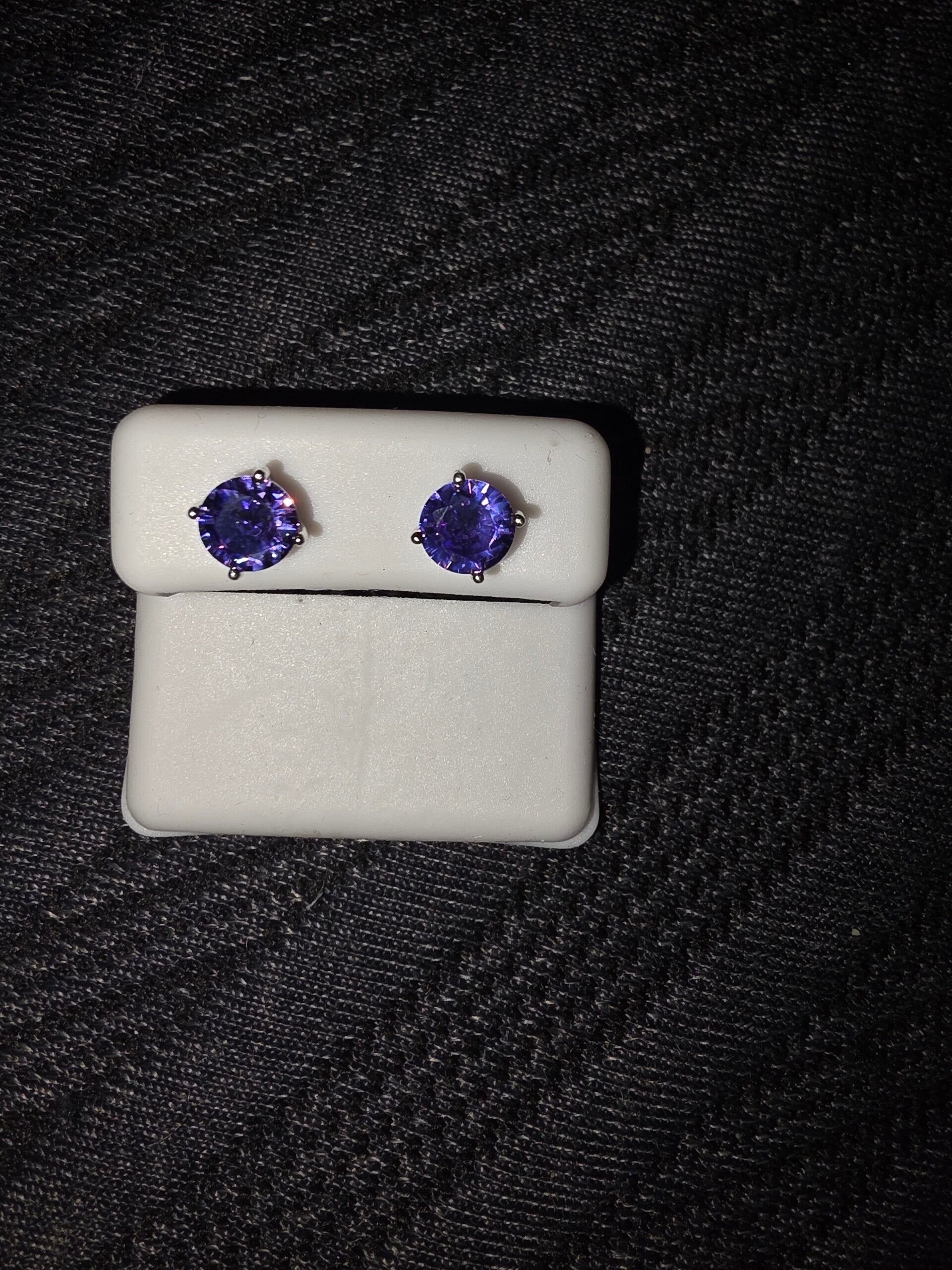 6mm Purple Earrings