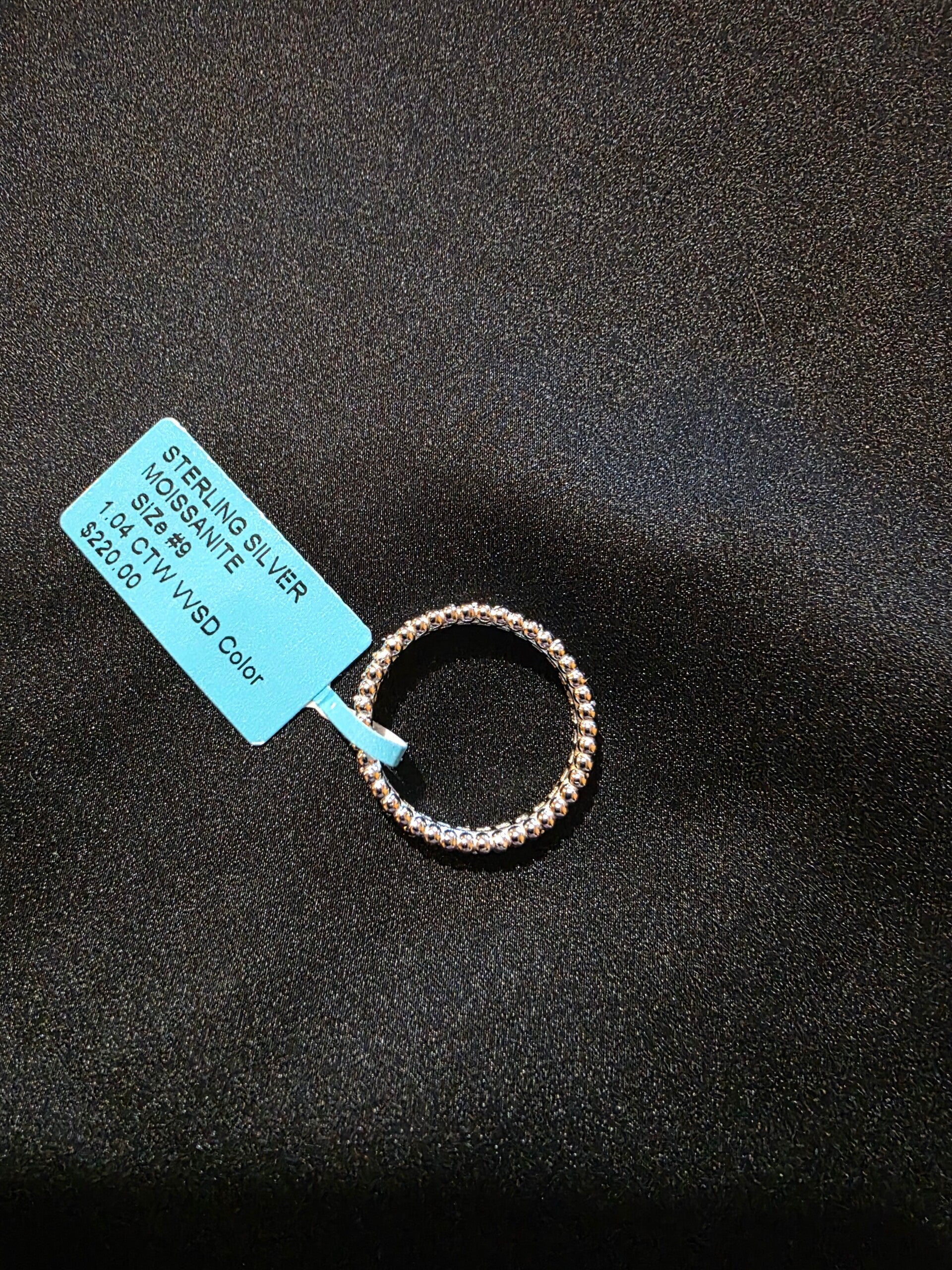 Size 9 Moissanite Eternity Ring