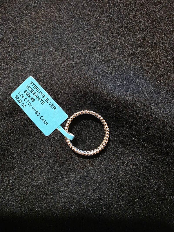 Size 9 Moissanite Eternity Ring