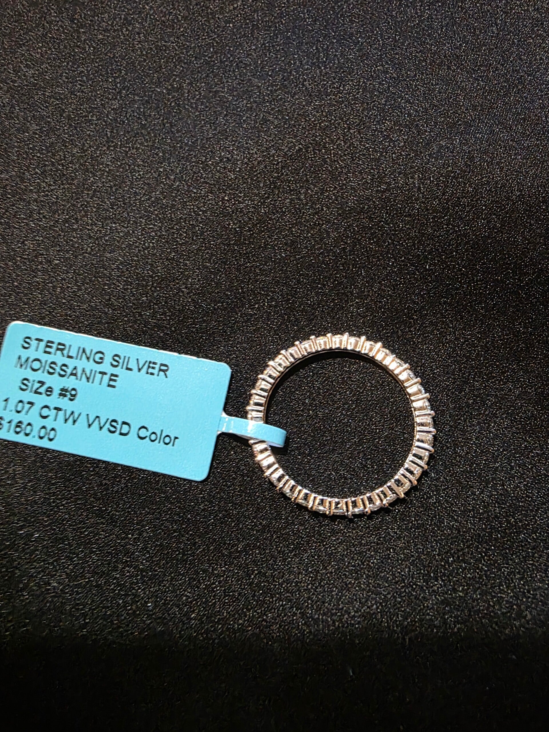 Size 9 Moissanite Eternity Ring
