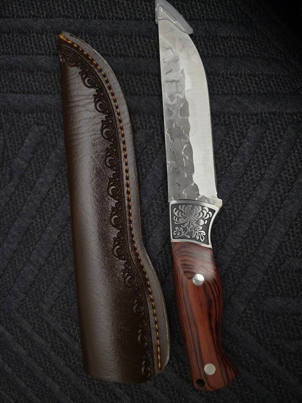 10" Hammer Forged Carbon Steel Knife