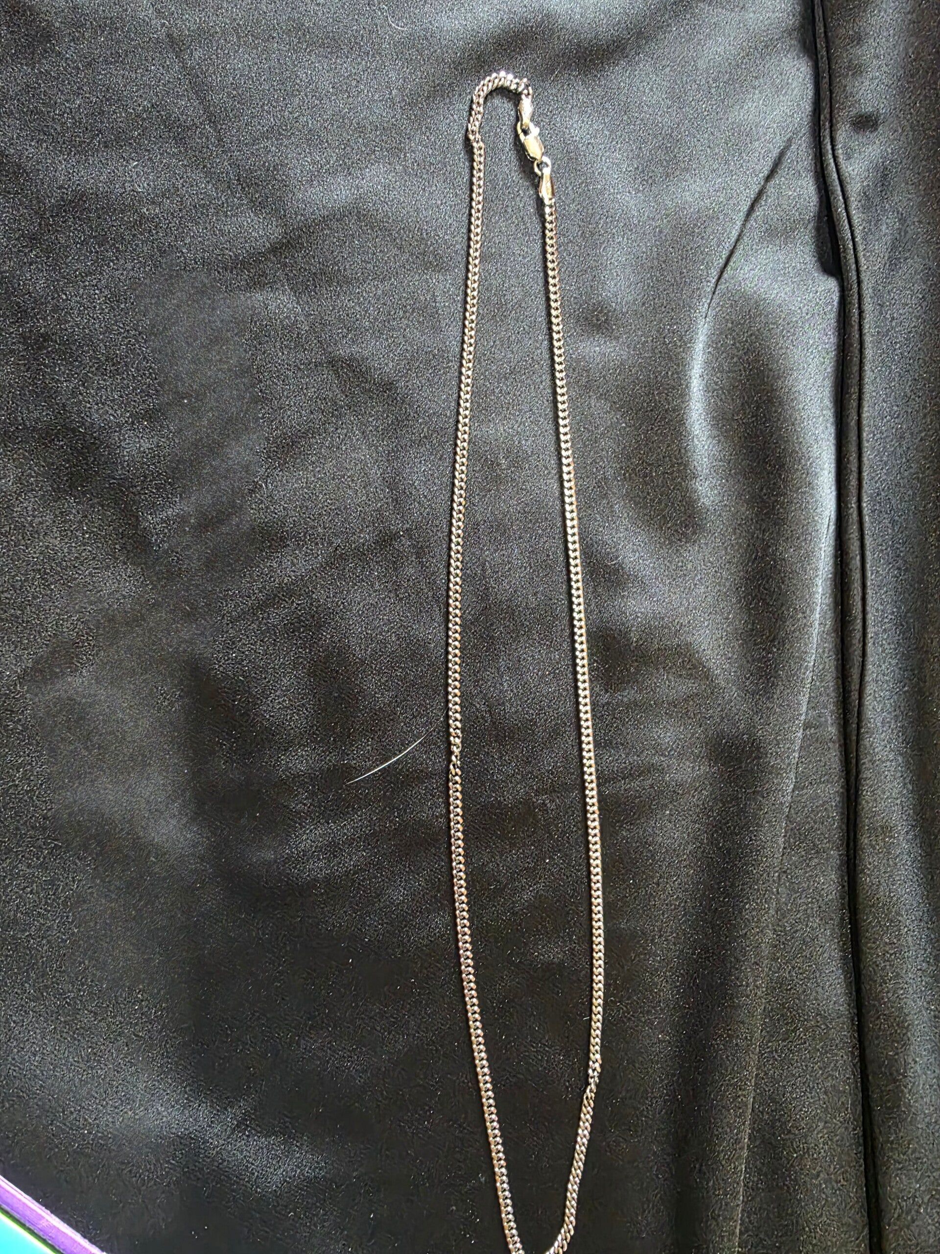 22" Black Rodium Cuban / Curb link Necklace