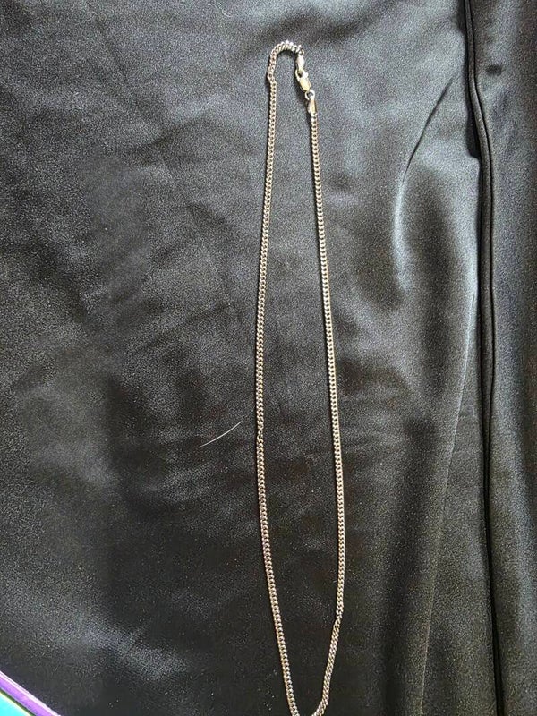 22" Black Rodium Cuban / Curb link Necklace