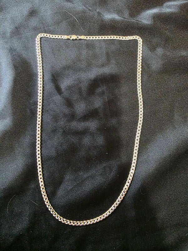 22" Sterling Silver Cuban / Curb Link Necklace