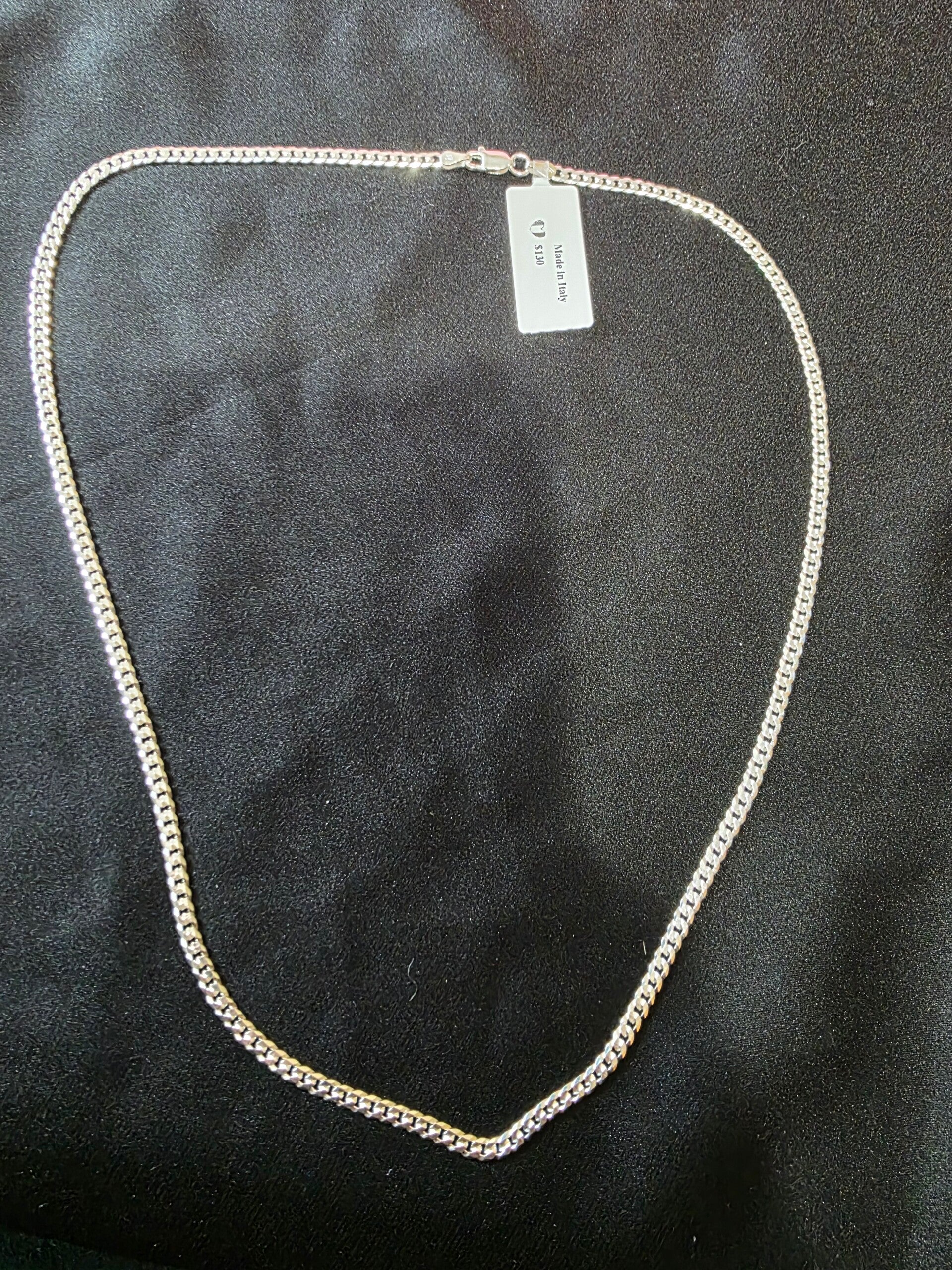 20" Sterling Silver Cuban Necklace