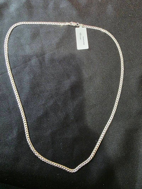 20" Sterling Silver Cuban Necklace