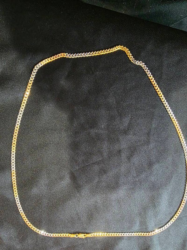 24" Tri-Color Miami Cuban Necklace