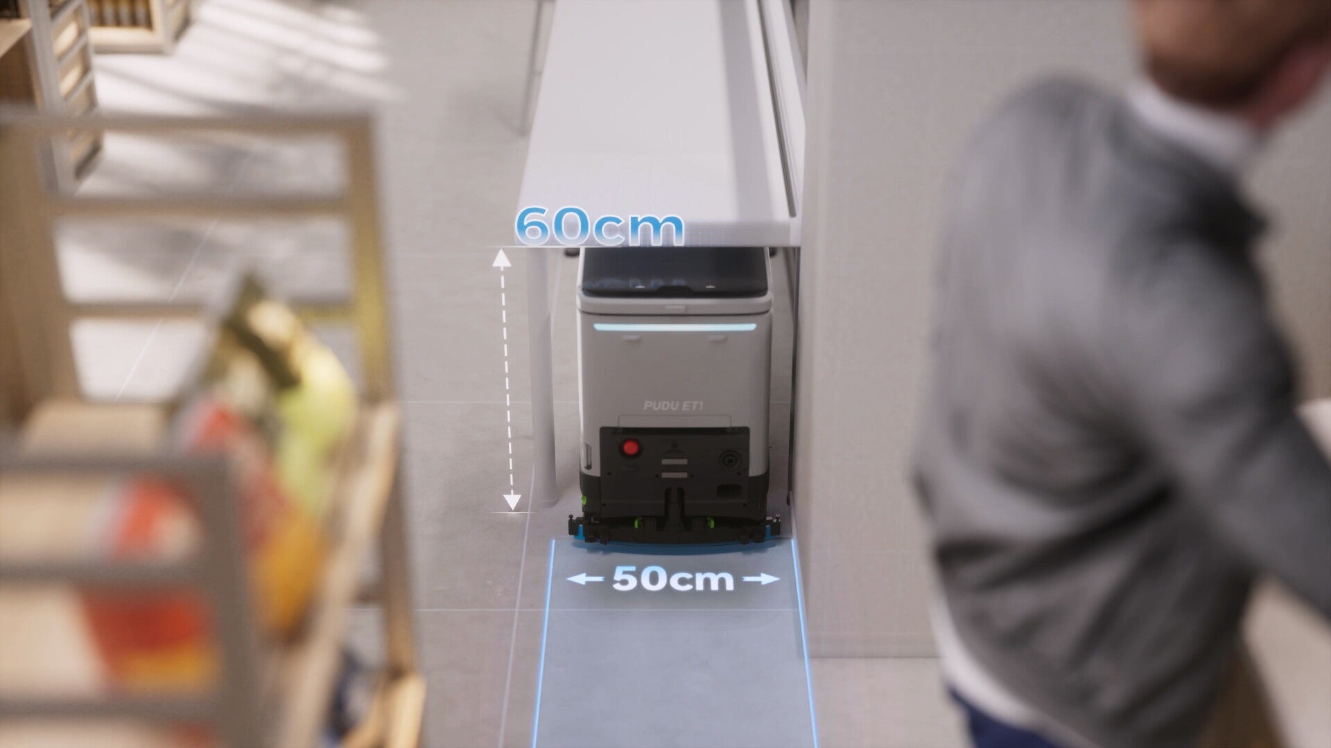 PUDU CC1 automatiche watertoevoer en -afvoer