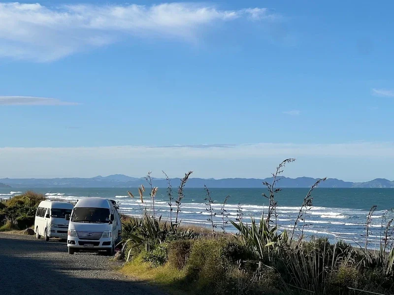 Demeter campervan parked in a stunning scenic mountain location