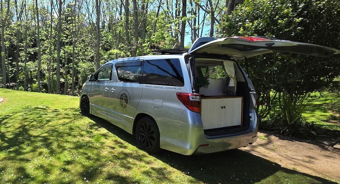 Hestia parked in forest