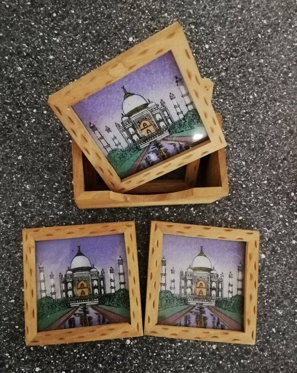 Onderzetters Taj Mahal India. nr.W8