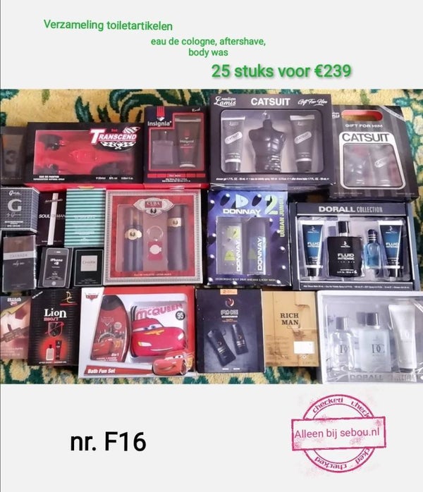Eau de cologne, aftershave, body was. nr.F16