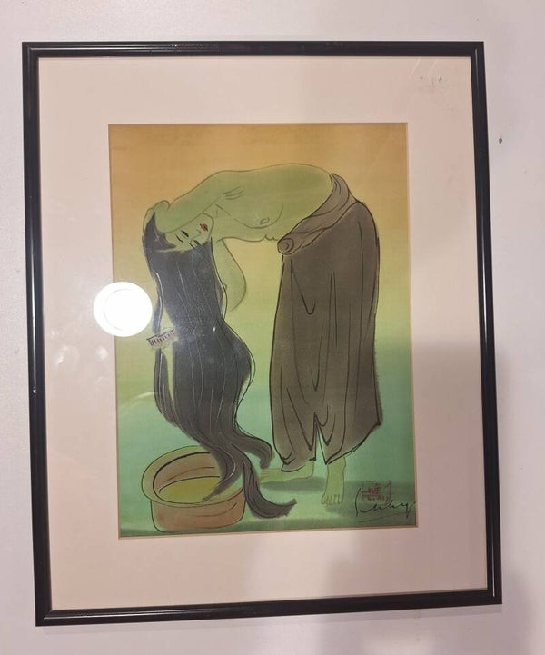 Schilderij reproductie van Gội đầu, haar wassen. Vietnamese kunstenaar Trần Văn Cẩn. nr.AN7