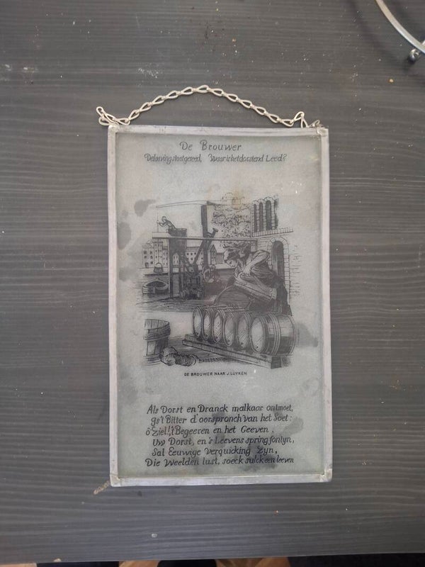 Glas in lood. Raamhanger. De Brouwer nr.AP6