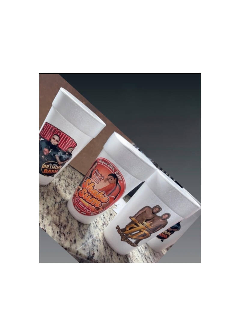 Custom cup stickers