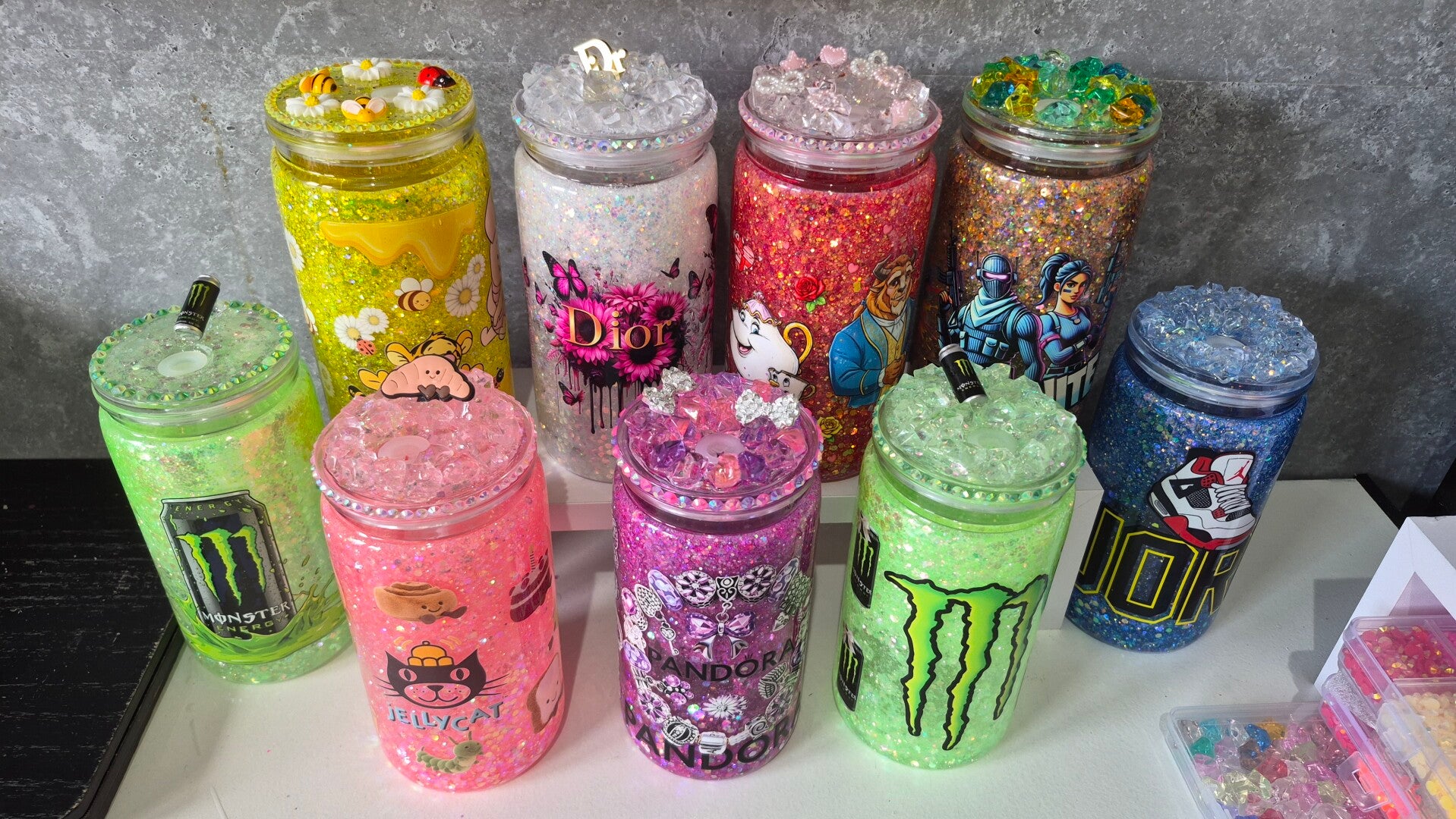 16oz snowglobe tumbler