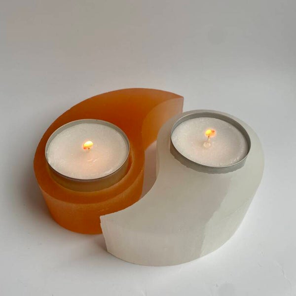 Yin yang theelichthouder