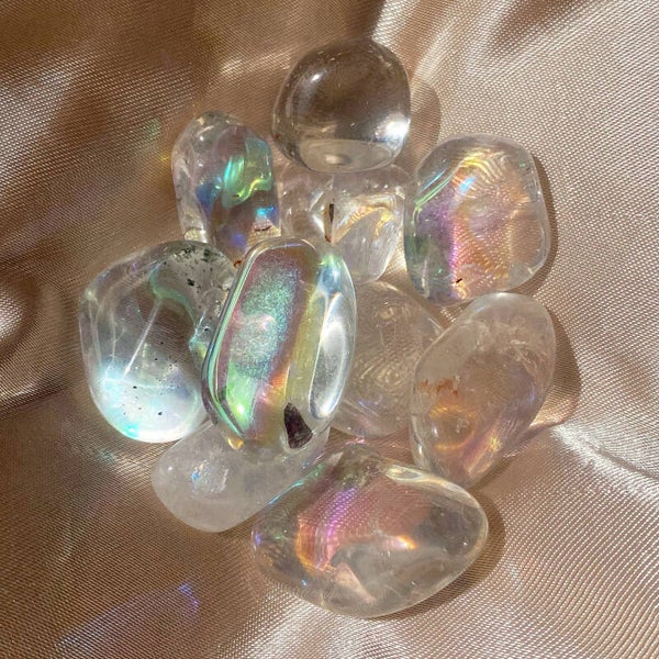 Angel aura kwarts knuffelsteen