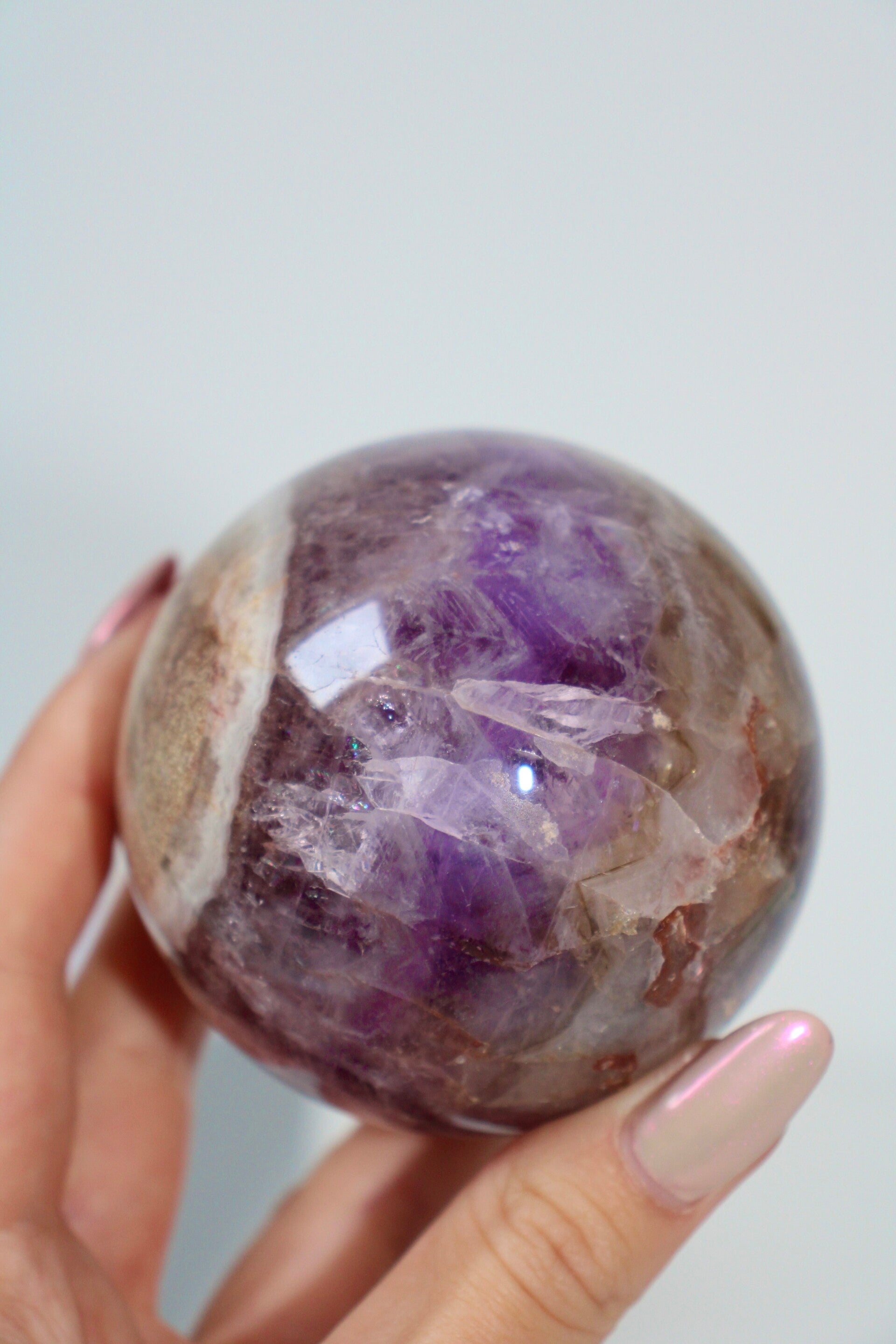 Amethist met agaat bol