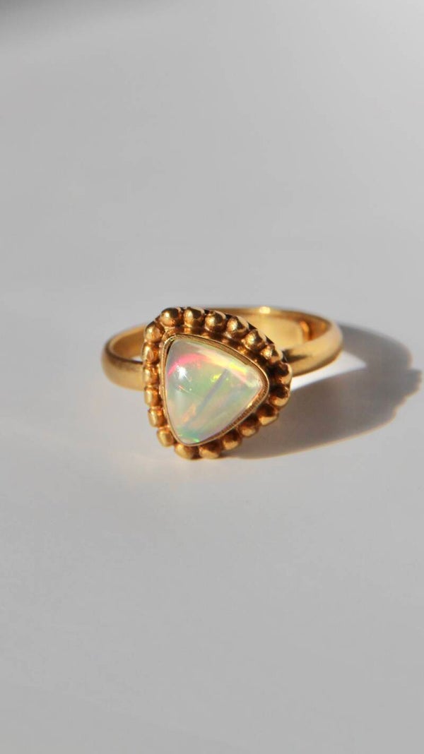 Ethiopian Opal Ring Gold