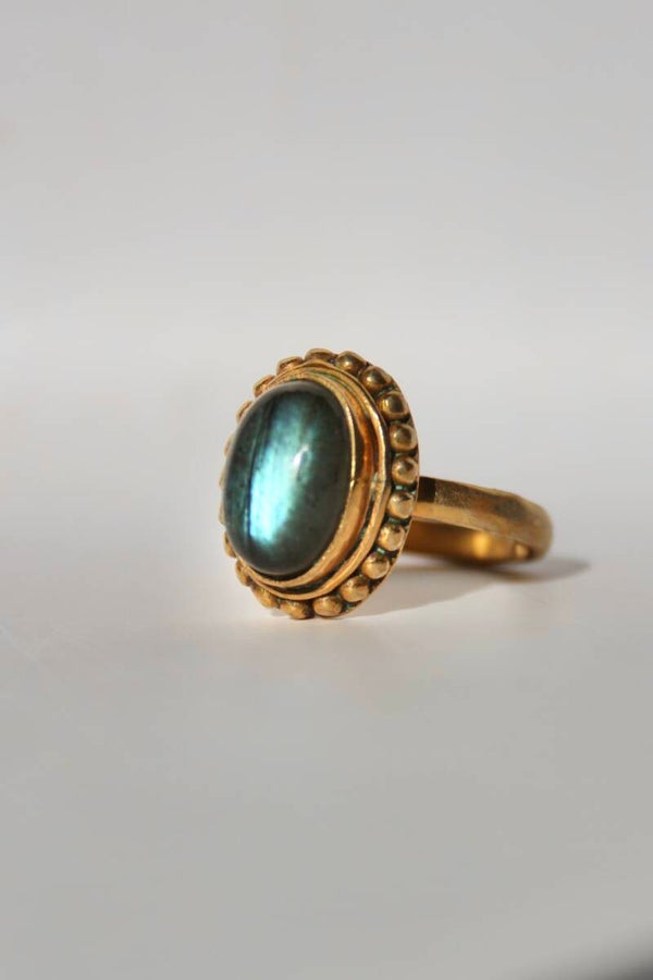 Labradorite Ring Gold
