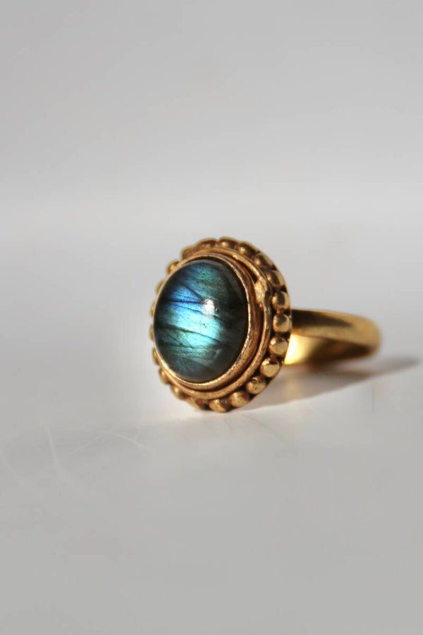 Labradorite Ring Gold
