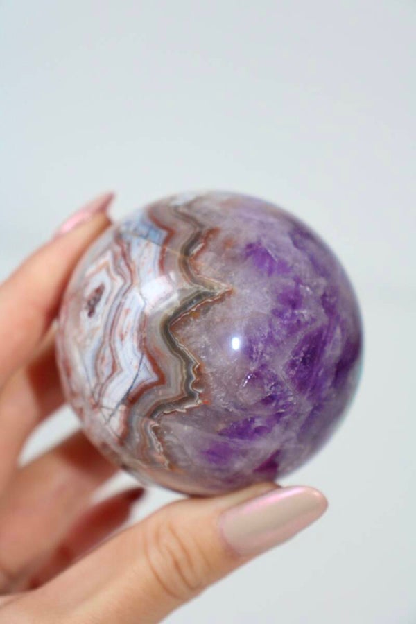 Amethist met agaat bol