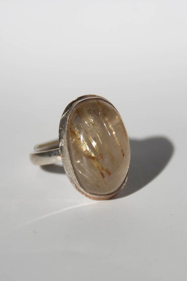 Rutile Quartz Ring Silver