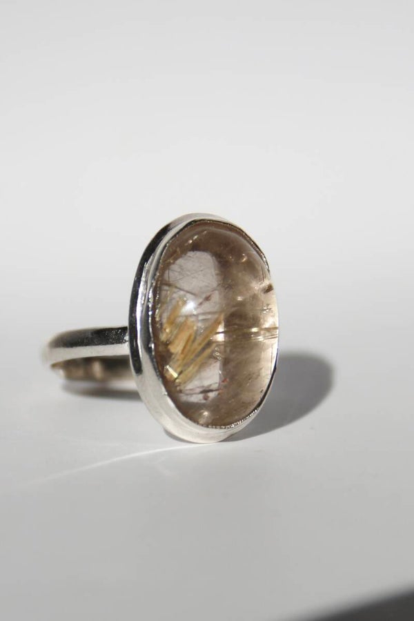 Rutile Quartz Ring Silver