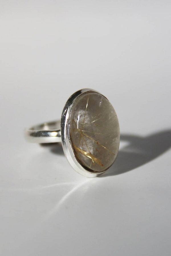 Rutile Quartz Ring Silver