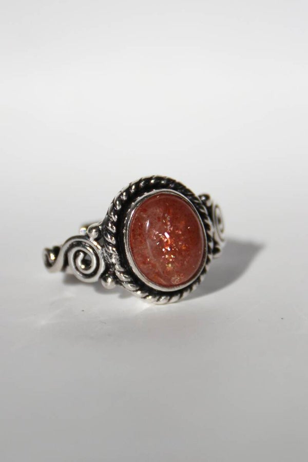 Sunstone Ring Silver