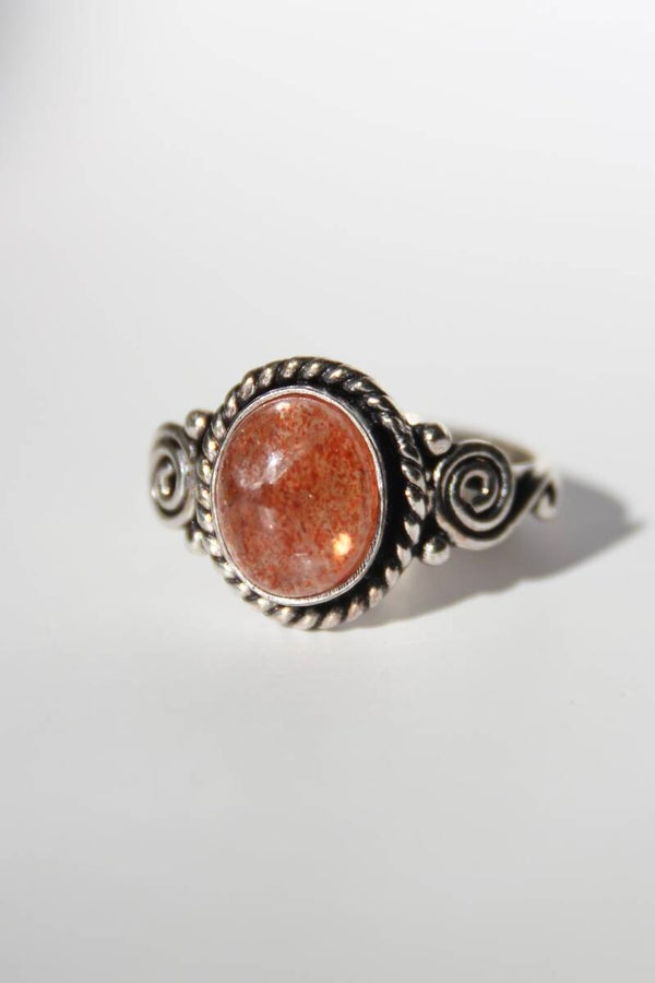 Sunstone Ring Silver