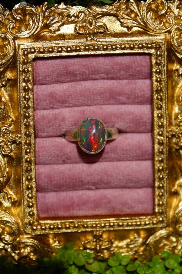 Nebula - Black Ethiopian Opal Ring