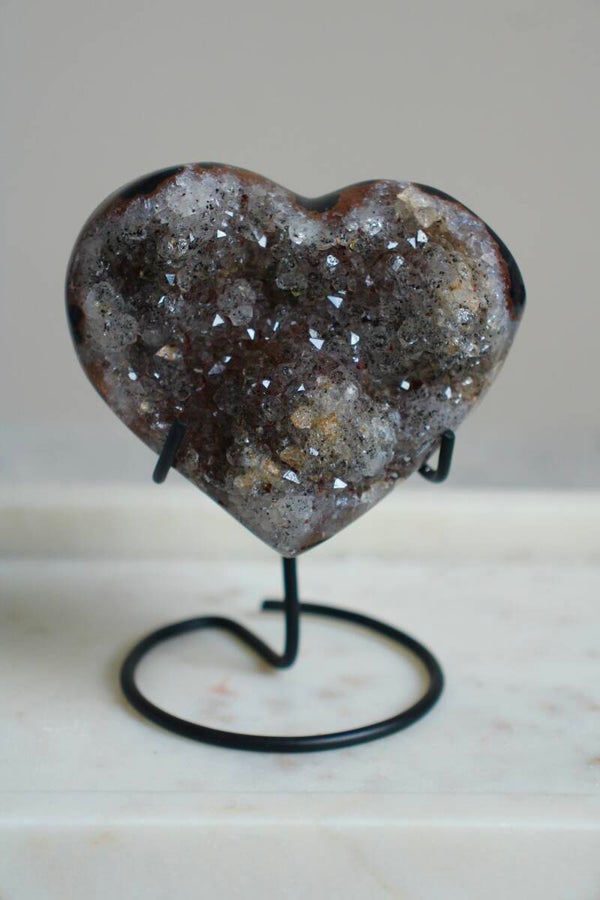 Druzy agaat hart