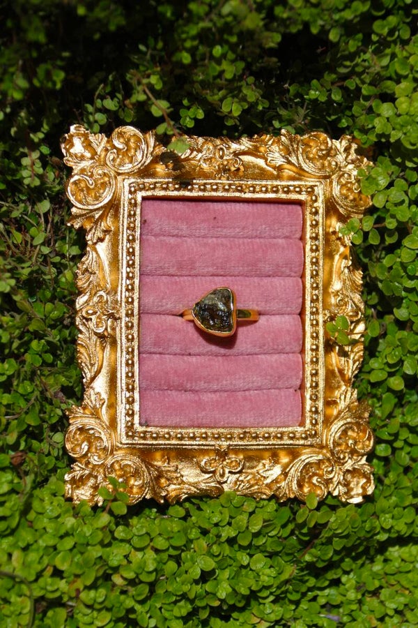 The Green Comet - Moldavite Ring